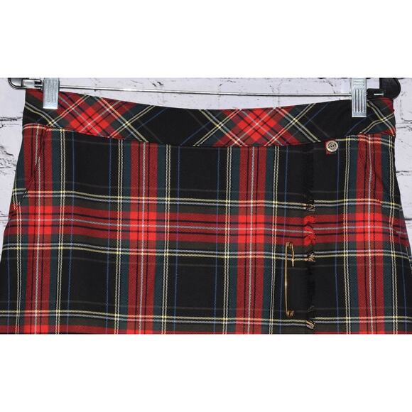 GOLFINO Women's Golf Red Tartan Check Slim Fit Skirt Skort Size 8 - Picture 7 of 7
